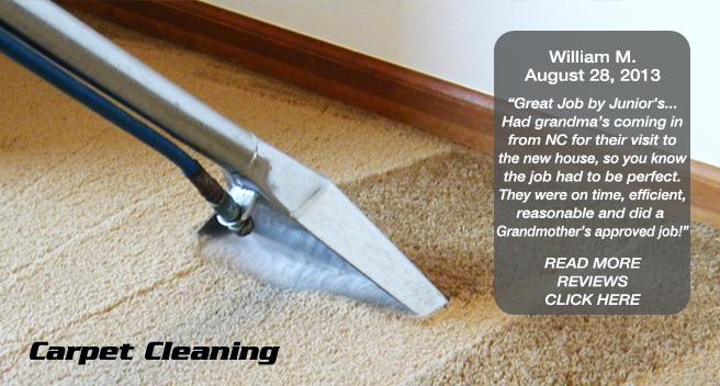 Carpet cleaning wand on carpet